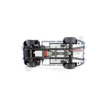 Shelby Collectibles 1965 Shelby Cobra 427 S/C Dark Blue Metallic with White Stripes with Printed Carroll Shelby's Signature on The Trunk 1/18 Diecast Model Car