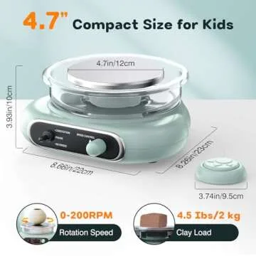 Alldeer Pottery Wheel Kit for Kids with Speed Control