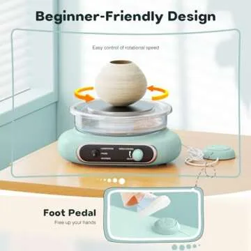 Alldeer Pottery Wheel Kit for Kids with Speed Control