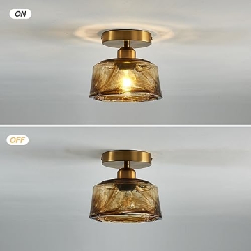 Stylish CVKASH Brass Ceiling Light Fixture for Small Spaces