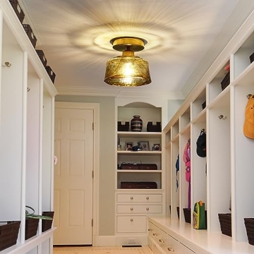 Stylish CVKASH Brass Ceiling Light Fixture for Small Spaces