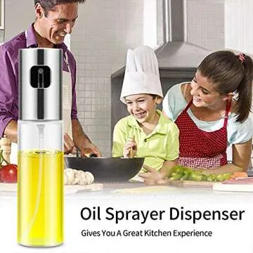 Oil Sprayer Dispenser,Olive Oil Sprayer, Spray Bottle for Oil Versatile Glass Spray Olive Oil Bottle for Cooking,Vinegar Bottle Glass,for Cooking,Baking,Roasting,Grilling