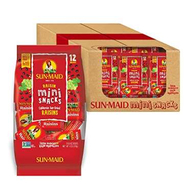 Sun-Maid California Sun-Dried Raisins - 144 Snack-Size Boxes for Lunch & Snacks