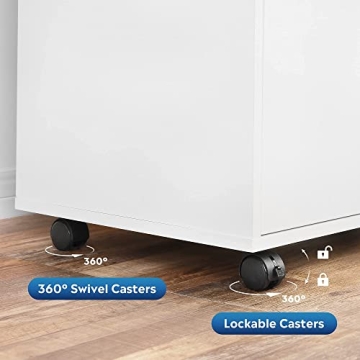 DEVAISE Stylish 3-Drawer Wood File Cabinet for Home Office