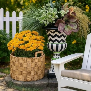 Funsdecor UV Resistant Artificial Sunset Mums for Fall