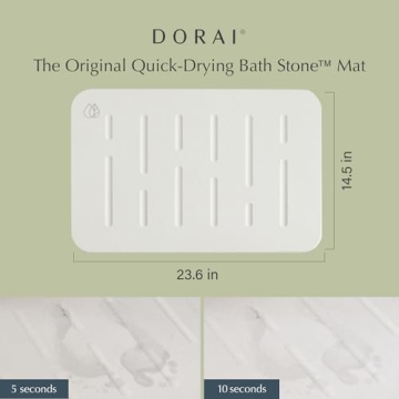 Dorai Home Bath Stone Mat | Quick Dry, Non-Slip & Stylish