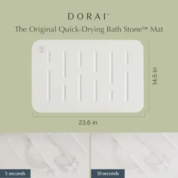 Dorai Home Bath Stone Mat | Quick Dry, Non-Slip & Stylish
