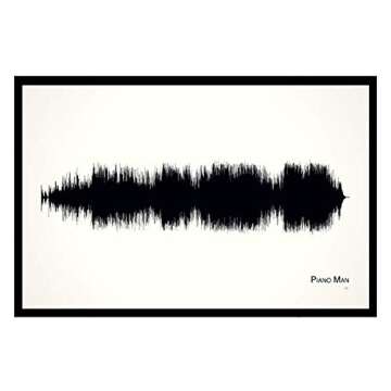 Piano Man - 11x17 Framed Soundwave print