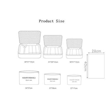 Travel Luggage Packing Organizer, Packing Cubes, Luggage Organizer Bag, Travel Bag for Packing, Luggage Cube, Suitcase Pouch, Laundry Pouch Travel Bag-Pack of 7 (Grey)