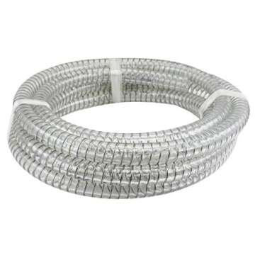 Duda Energy STpvc075-010ft 10' x 3/4 ID Steel Wire Suction PVC Flexible Tubing