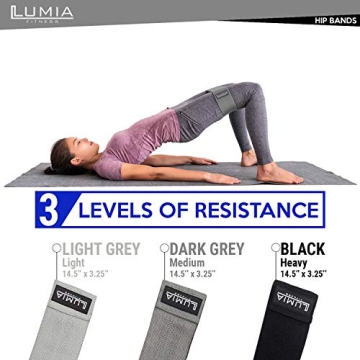 Lumia Fitness Glute Workout Kit with Resistance Bands & Ankle Straps