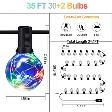IELECMG 35FT G40 LED String Lights for Outdoor Events
