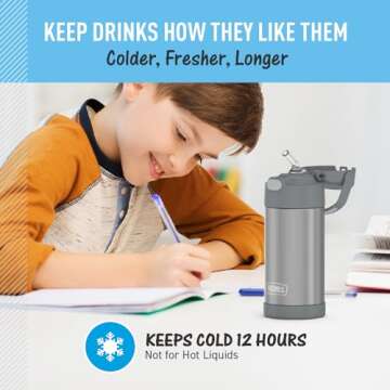 Buy THERMOS FUNTAINER 12oz Kids Water Bottle with Straw