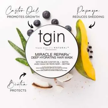 tgin Miracle RepaiRx Strengthening CPR Protein Treatment & Deep Hydrating Hair Mask, for Curly, Coily and Wavy Hair, Repairs, Protects, and Restores Damaged Hair, 12 oz, (Set)