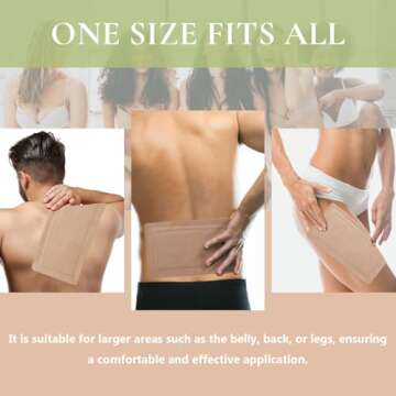 STFOCE 10pcs Castor Oil Pack Wrap, Large Castor Oil Pack Self-Adhesive, 11.8"x6.3", Anti Leakage, No Wash, Portable (Oil Not Included)