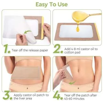 STFOCE 10pcs Castor Oil Pack Wrap, Large Castor Oil Pack Self-Adhesive, 11.8"x6.3", Anti Leakage, No Wash, Portable (Oil Not Included)