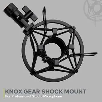 Audio-Technica AT2020USBPLUS Condenser Microphone with Knox Gear Shock Mount, Boom Scissor Arm, and Pop Filter