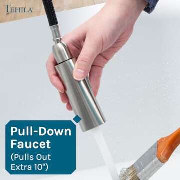 White Utility Sink Laundry Tub with High Arc Stainless Faucet for Laundry Room Basement, Garage