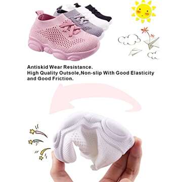 Baby Walking Shoes for Toddlers Age 1-4 Slip-On Sneakers