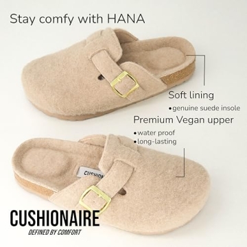 CUSHIONAIRE Hana Clogs - Stylish Vegan Suede Slip-Ons