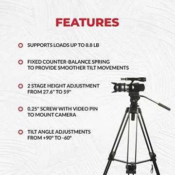 Magnus VT-4000 Tripod for Smooth Video Filming