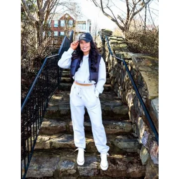 Flygo Women's Fleece Sweatsuit Set Cozy Stylish Outfit