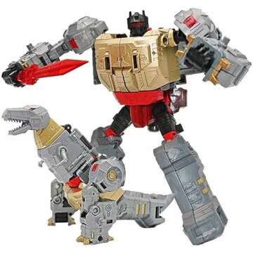 chingbor Volcanicus Deformation Toy Dinoking Slag Sludge Slash Combiner 5 in 1 KO Action Figure for Boys Girls Adults