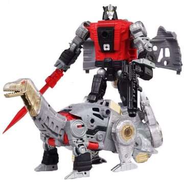 chingbor Volcanicus Deformation Toy Dinoking Slag Sludge Slash Combiner 5 in 1 KO Action Figure for Boys Girls Adults