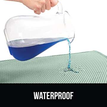 Gorilla Grip Honeycomb Cat Mat 35x24, Traps Litter, Two Layer Trapping Kitty Mats, Less Waste, Soft On Paws, Indoor Box Supplies and Essentials, Feeding Trap, Water Resistant on Floors, Sage