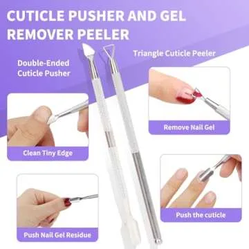 YGQQOY Nail Soaking Bowl, Acetone Proof Soak Off Bowl for Acrylic Nail Dip Powder Remover and Cuticle Remover, Manicure Set with Manicure Bowl Cuticle Oil and Nail File Buffe