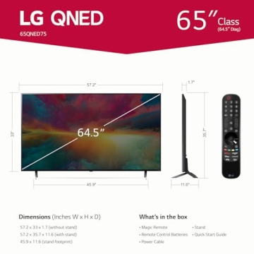 LG QNED75 Series 65-Inch Mini-LED Smart TV 2023