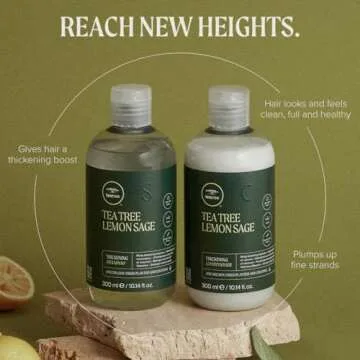 Tea Tree Lemon Sage Thickening Shampoo for Fine Hair, 10.14 fl. oz.