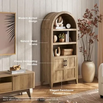 mopio Lauren 65.4" Short Arched Cabinet - Stylish Storage