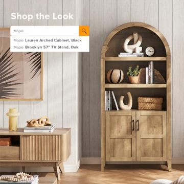 mopio Lauren 65.4" Short Arched Cabinet - Stylish Storage