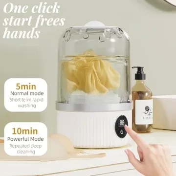 Portable Mini Washing Machine for Small Loads, Travel & Home