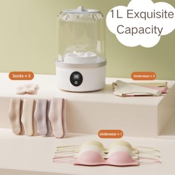 Portable Mini Washing Machine for Small Loads, Travel & Home