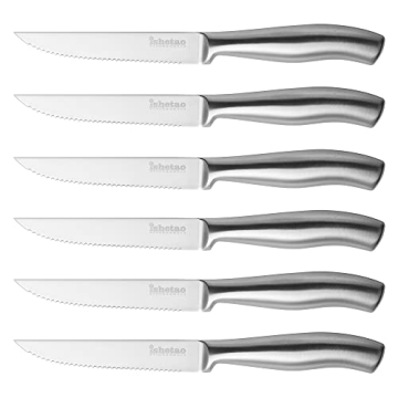 isheTao Dishwasher Safe Steak Knife Set of 6