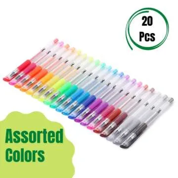 Mr. Pen- Glitter Gel Pens, Assorted Colors, 20 pcs, Glitter Pens, Glitter Gel Pens for Adult Colorin...
