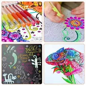 Mr. Pen- Glitter Gel Pens, Assorted Colors, 20 pcs, Glitter Pens, Glitter Gel Pens for Adult Coloring, Neon Gel Pens, Sparkly Gel Pens, Gel Pens for Coloring, Glitter Gel Pen Set, Bible Journaling Pen