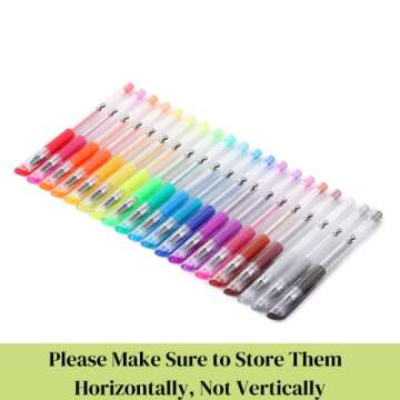 Mr. Pen- Glitter Gel Pens, Assorted Colors, 20 pcs, Glitter Pens, Glitter Gel Pens for Adult Coloring, Neon Gel Pens, Sparkly Gel Pens, Gel Pens for Coloring, Glitter Gel Pen Set, Bible Journaling Pen