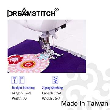 DreamStitch 7mm Open Toe Presser Foot for All Sewing Machines