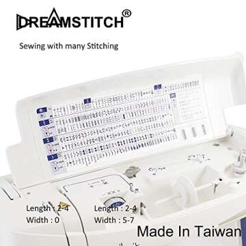 DreamStitch 7mm Open Toe Presser Foot for All Sewing Machines