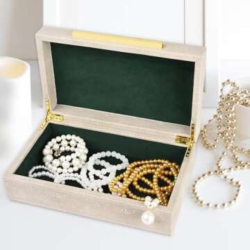Elegant Ivory Shagreen Decorative Box for Stylish Storage