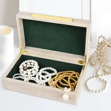 Elegant Ivory Shagreen Decorative Box for Stylish Storage