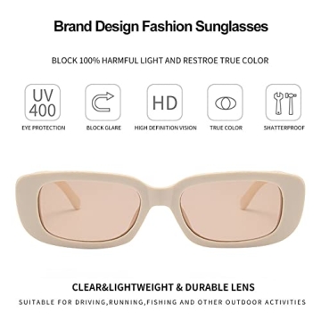 BOJOD Trendy Rectangle Sunglasses UV Protection for All