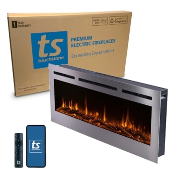 Touchstone Sideline Deluxe Electric Fireplace with Smart Features