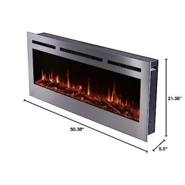 Touchstone Sideline Deluxe Electric Fireplace with Smart Features