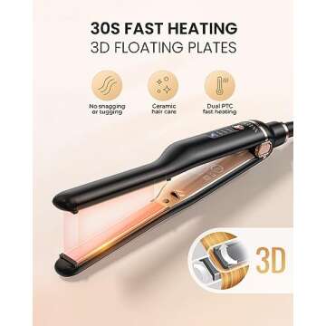 WEEYUM Mini Flat Iron for Short Hair, Gold