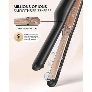WEEYUM Mini Flat Iron for Short Hair, Gold