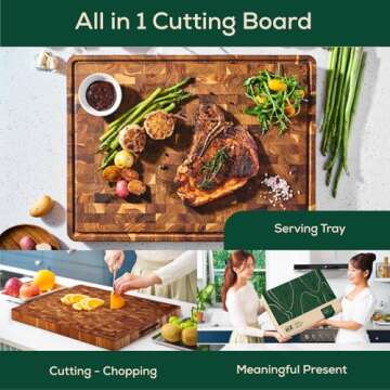 EZ FURNITURE 20x15 Teak Cutting Board - Durable & Elegant